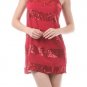 Sequin & Chiffon 1920's Inspired Lined Dress w/ Criss Cross Back