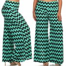 $68 Retail Plus Size Chevron Print Wide Leg Palazzo Lounge Pants $18 Sale