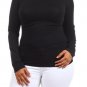 New  Basic Fitted Turtleneck Nylon Mock Neck Top Several Colors Fashion Central