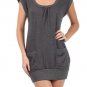 New Short Sleeve Crew Neck Sweater Dress Knit Tunic w/ Pockets Fashion Central