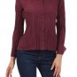 Long Sleeve Button Down Crinkled Collared Blouse Top Fashion Central