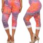 Shredded Colorful Stretchy Plus Size Leggings Fashion Central