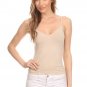 Basic V-Neck Layering Tank Top in Nude Colors Fashion Central