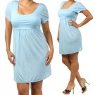 Short Sleeveless Light Weight Beach Dress w/ Square Collar