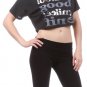Cropped Reversed logo "Looking Good, Feeling Fine" Short Sleeve T-Shirt