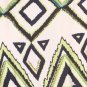 Sleeveless Geometric Triangle Print Maxi Boho Peasant Dress w/ Beaded Neckline