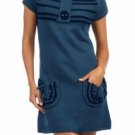 Short Sleeve Turtleneck Tunic Sweater Dress
