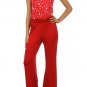 Strapless Retro Jumpsuit Long Romper with Stars