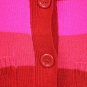 Striped Button Down Crochet Knit Long Sleeve Cardigan w/ Pockets