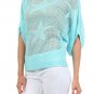 Oversized Knit Top Light Crotchet Sweater w/ Star Detailing