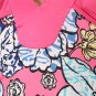 Floral Halter Top Deep V-Neck Slinky Blouse by Fashion Central