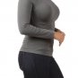 Woman's One Size Fitted Mock Neck Top Basic Nylon Turtleneck by Fashion Central