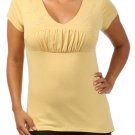 Short Sleeve Summer Blouse w/ Floral Bead Detailing Top Fashion Central