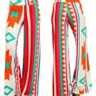 Multi-Color Wide Leg Fold Over High Waist Palazzo Flare Lounge Pants