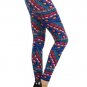 Diamond Printed Multi-Color Leggings