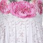 Strapless Smock Floral & Cursive Writing Print Tunic Top