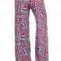 Metallic Print Wide Leg High Waist Fold Over Palazzo Flare Loung Pants