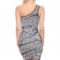 Printed Stretchy Short One Shoulder Clubwear Bandage Dress $8 Sale
