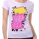 Graphic Rhinestone "Feel" T-Shirt Cotton Heart Print Short Sleeve Top