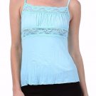 Light Weight Sleeveless Lace Trim Tank Top
