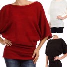 Boat Collar Dolman Sleeve Cardigan Cable Knit Sweater