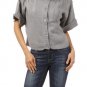 Cable Knit Large Ribbed Turtleneck Collar Oversize Short Sleeve Slouchy Sweater