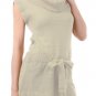 Cowl Neck Wool Blend Turtleneck Ivory Belted Tunic Sweater Top