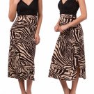 Animal Print V-Neck Dress with Side Slits