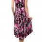 High Low Asymmetrical Hem Multi-Color Printed Sleeveless Dress