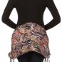 Long Sleeve V Neck Pattern Tunic Top w/ Tie on Sides
