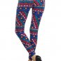 Diamond Printed Multi-Color Footless Leggings