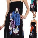 Smock Empire Waist Floral Design Midi Dress