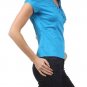 Ruffled V-Neck Collared Shirt Basic Cotton Top Cap Sleeve