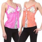 Silky Summer Chiffon Floral Butterfly Tank Top Fashion Central