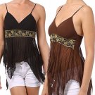 Sexy Sheer Flowy Bohemian Tank Embroidered V-Neck Top Fashion Central