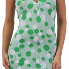 Sexy Halter Polka Printed Jewel Chest Piece Dress Fashion Central