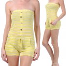 Sexy Trendy Strapless Striped Romper Fashion Central