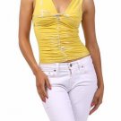 Sexy Clubwear Tank Top with Metallic Silver Detailing