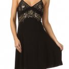 Sexy Clubwear Gold Sequin Cocktail Fit & Flare Dress