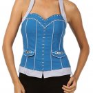 Sexy Fitted Club Top Sweetheart Halter w/ Rhinestone Detailing _ Fashion Central