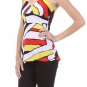 Sexy Slinky Halter Top Multi-Color Sleeveless Blouse