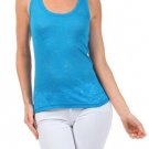 Sexy Burnt Through Cotton Sleeveless Racerback Burnout Tank  Top