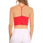 Women's Red Criss Cross Spaghetti Strap Sport's Bra SMALL/MEDIUM