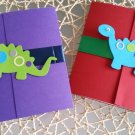 Bright coloured Dinosaur Invitations