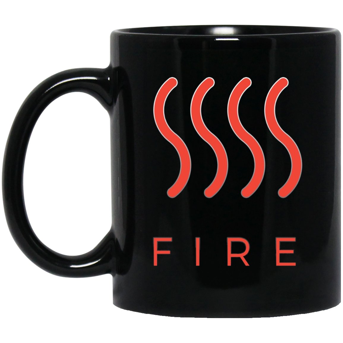 Fire Elemental Witchcraft Black Mug Black Ceramic 11oz Coffee Tea Cup