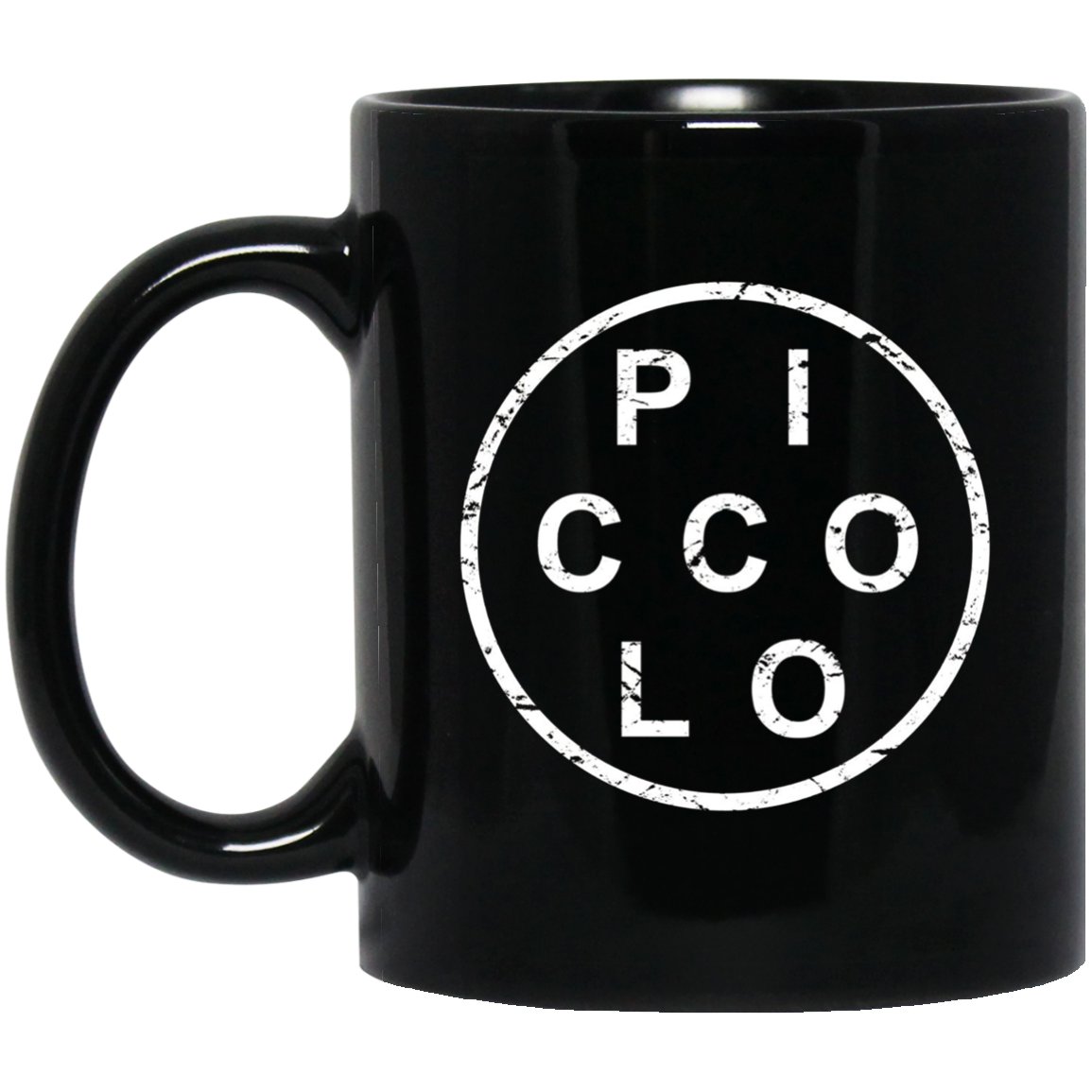 Stylish Piccolo Black Mug Black Ceramic 11oz Coffee Tea Cup