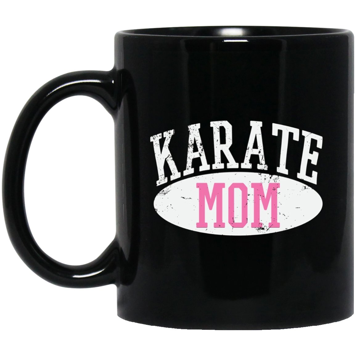 Karate Mom Black Mug Black Ceramic 11oz Coffee Tea Cup