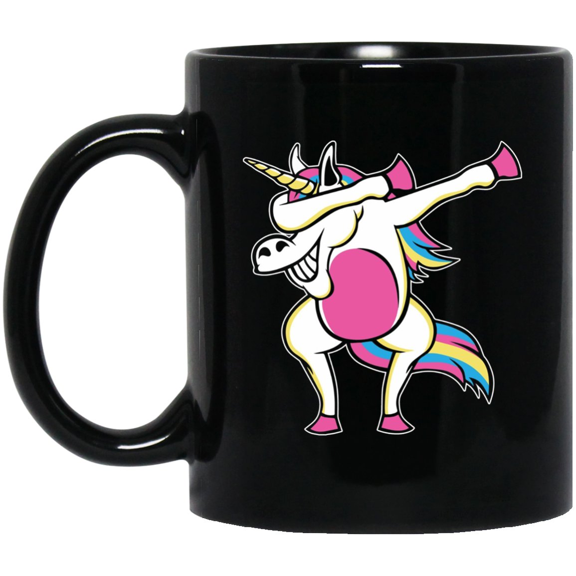 Funny Unicorn Dab - Unicorn Dabbing T Black Mug Black Ceramic 11oz Coffee Tea Cup