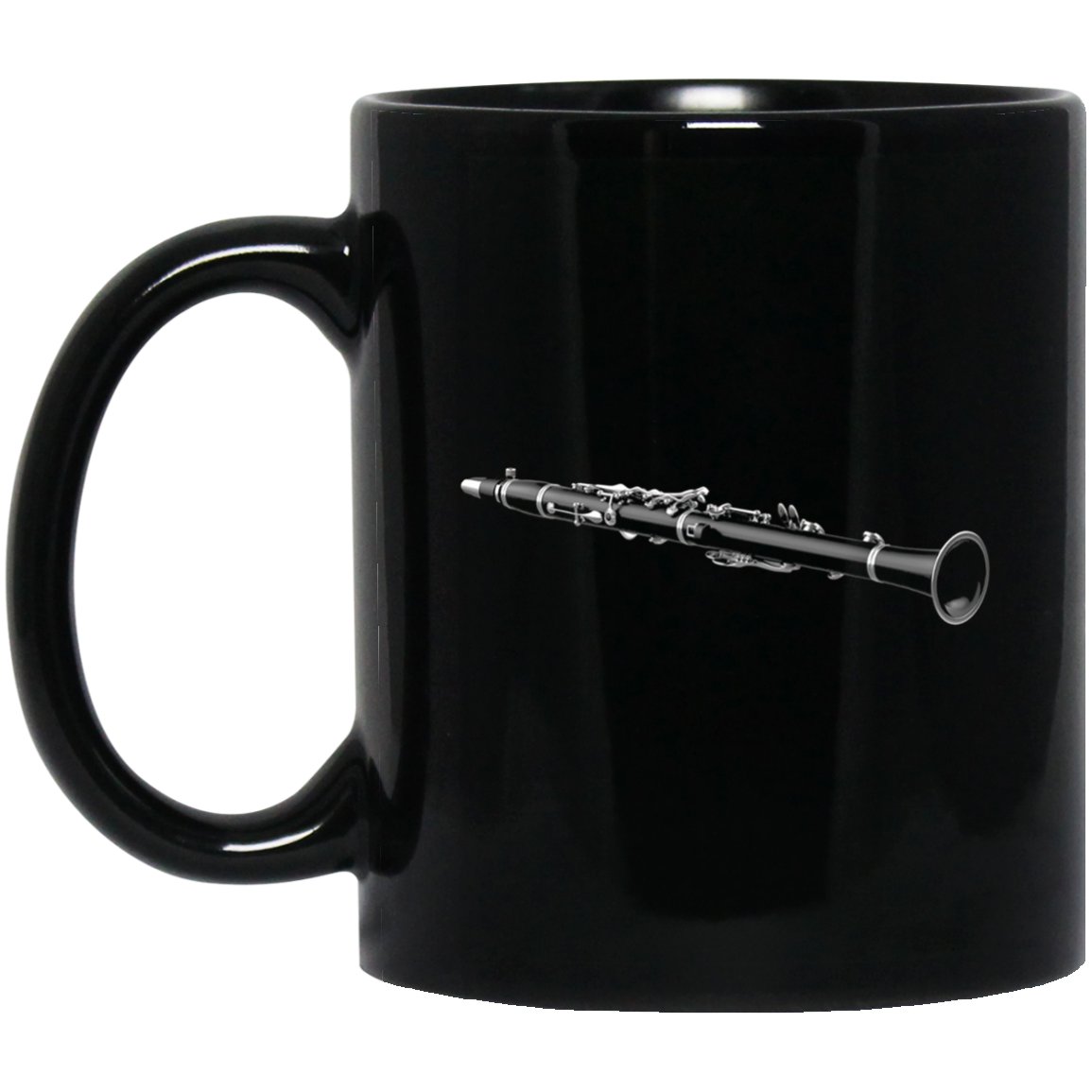 Clarinet Music Black Mug Black Ceramic 11oz Coffee Tea Cup