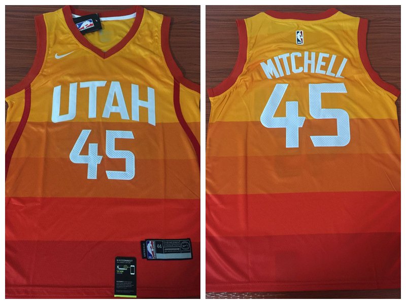 2018 Utah Jazz 45 Donovan Mitchell Basketball Jersey ...